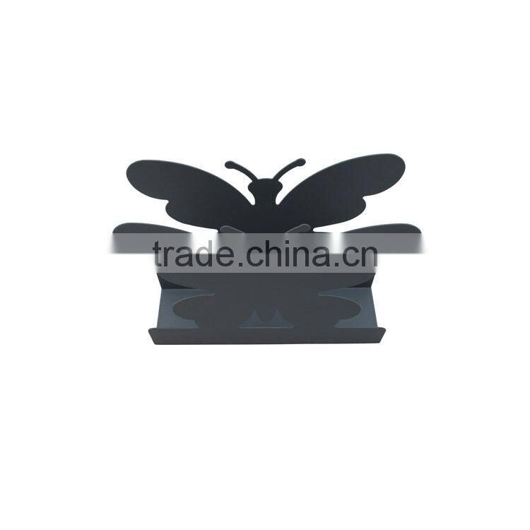 Metal car house office basic butterfly design tissue box holder