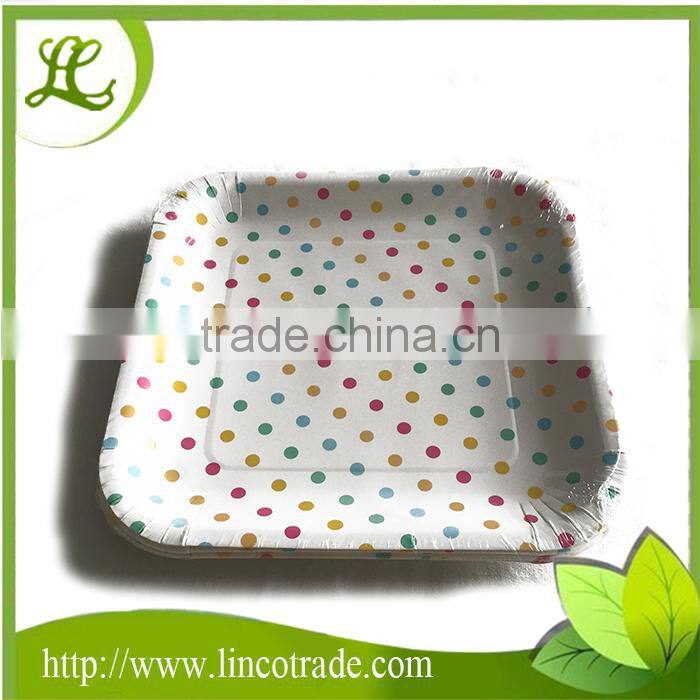 9.5 Inch Disposable Party Paper Plate With Print