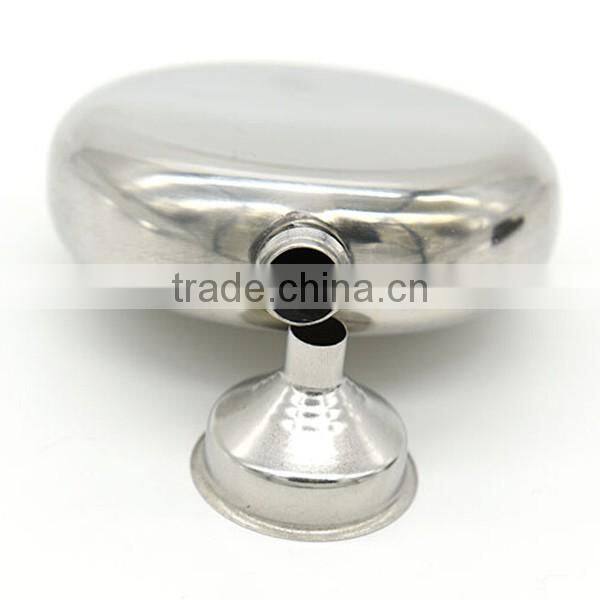 5 OZ Mirror stainless steel flagon / stainless steel hip flask / stainless steel wine bottles (with small funnel)