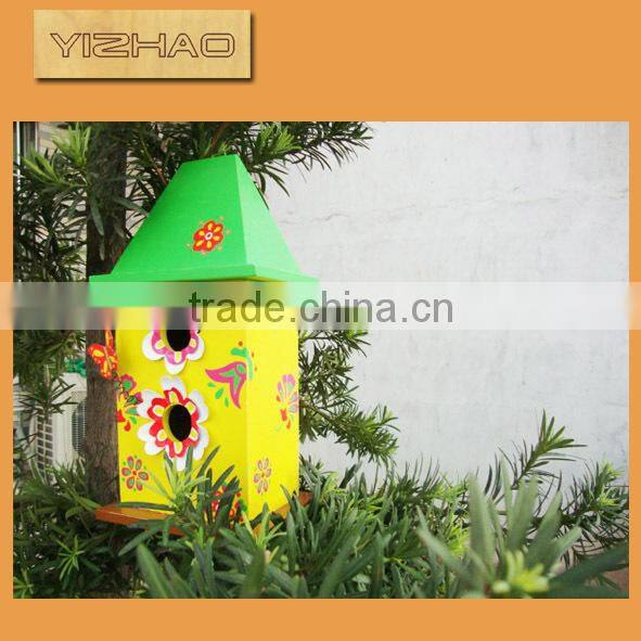 Outdoor Decorative Wooden Bird House Wholesale YZ-1201001