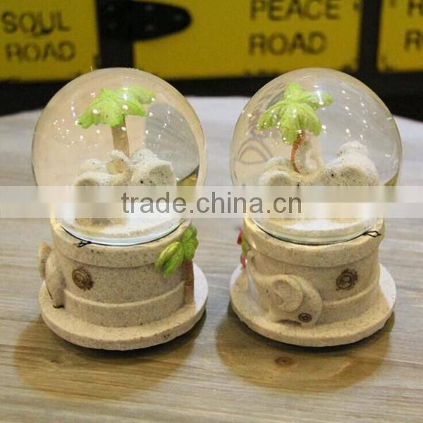 Imitation stones frosted elephant figurine funny animal snow globes