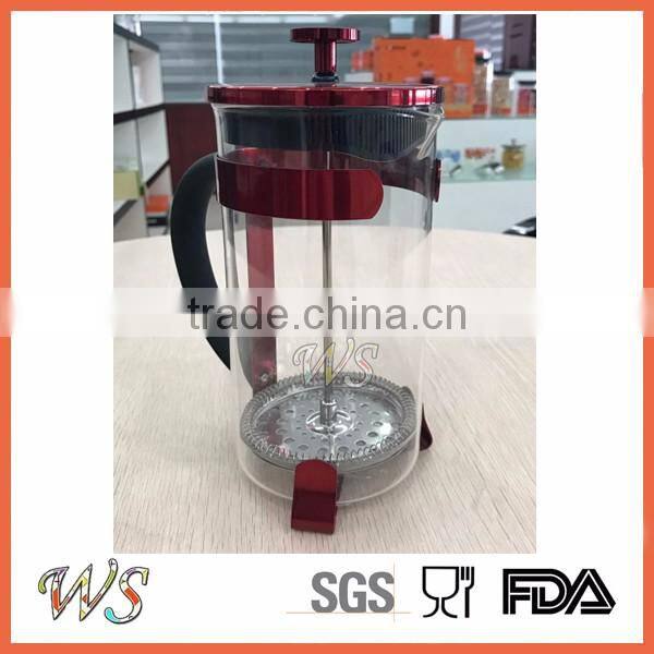 WSCHXX044 Wine-purple French Press Stainless Steel Coffee Maker French Coffee Press Mug