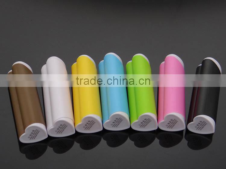 universal smart power bank with led light/dual USB power bank 2600mAh