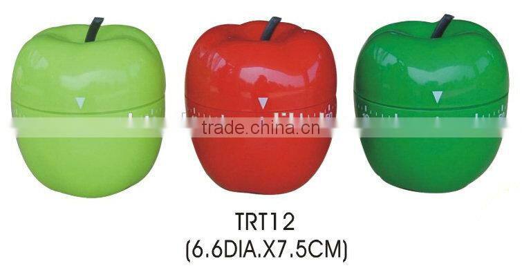 Plastic apple shape countdown timer/kitchen mechanical timer