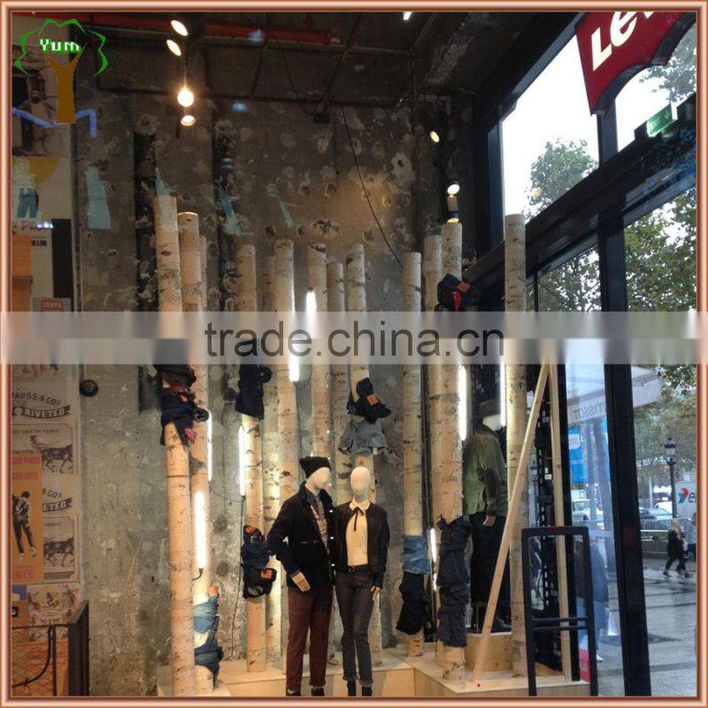 Artificial half round Birch logs for export sale