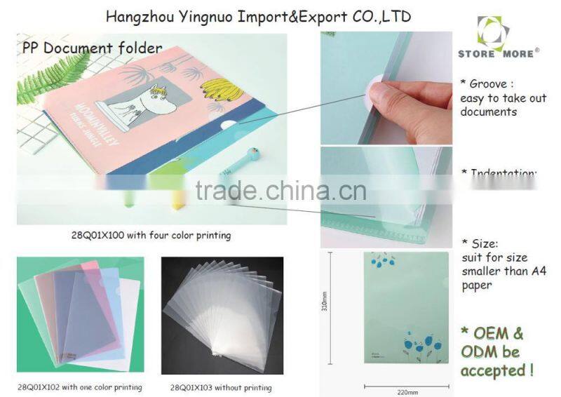 Inno-crea A4 Clear File Folder PP Document Holder