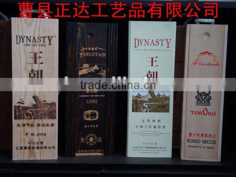 paulownia Wooden red Wine Box for 1 bottles