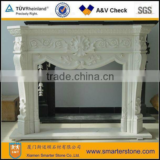 Delicate White Marble Hearths