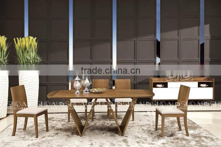 NEW CONTEMPORARY WALNUT COLOR DINING SET A-46