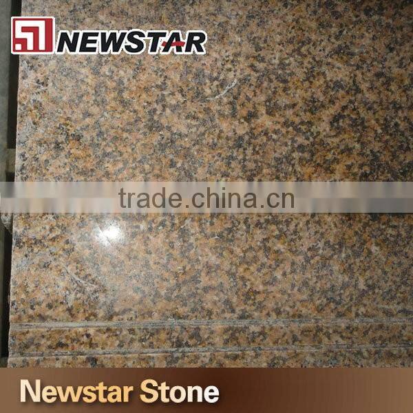 Polished Chrysanthemum yellow granite staircase