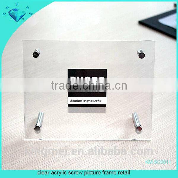 Metal Screws photo frame pop up display stand with 3 photos