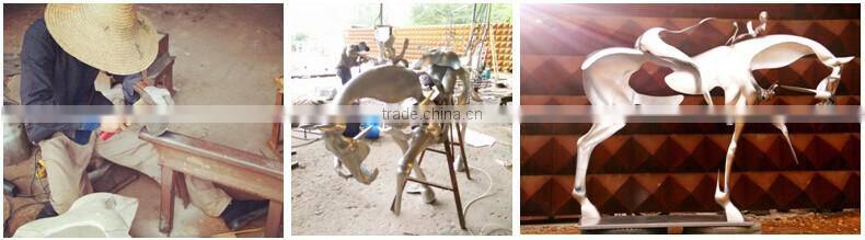 Life size abstract brass garden figurines