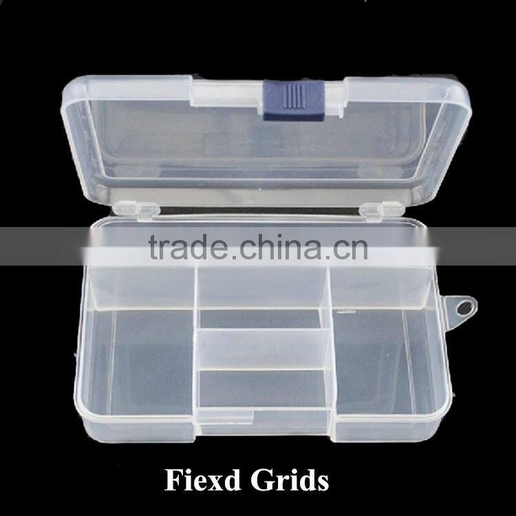 5 Grids Clear Fancy Plastic Dividers Box 5 Slots Beads Kids Art DIY storage boxes