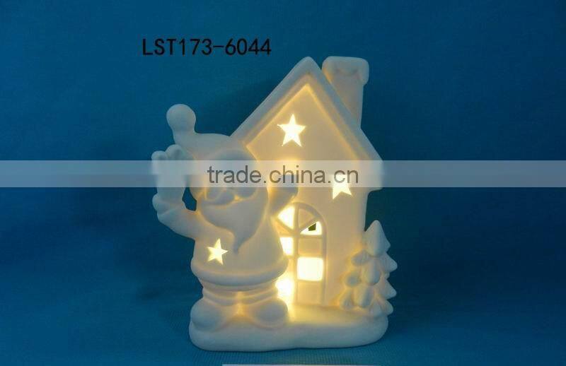 House shaped christmas decoration Ceramic christmas light house