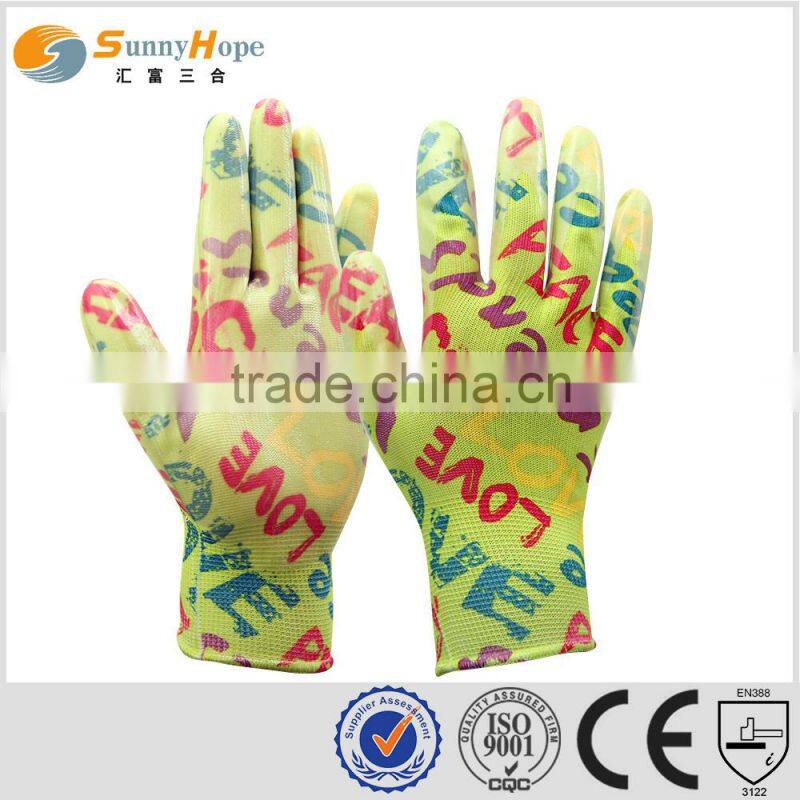 sunnyhope nitrile coated garden gloves for women