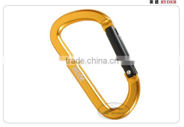8cm Outdoor D Shape Flate Aluminium Karabiner