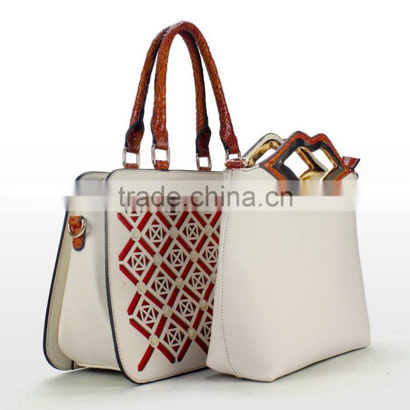 Alibaba china bag in bag hollow out ladies fashion handbag