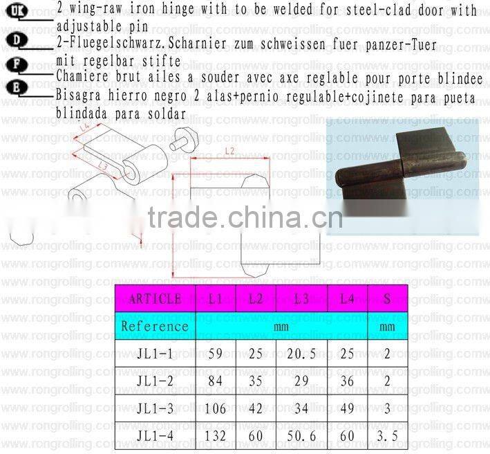 metal gate welding hinges