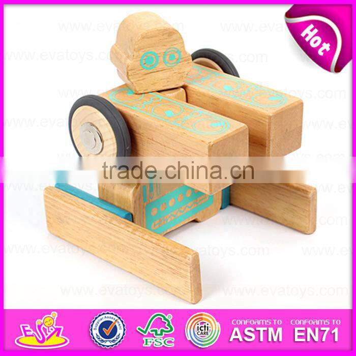 3D Construction set small flexible magic wooden robot,Educational Toy Wooden Robot Kit for children W03B046