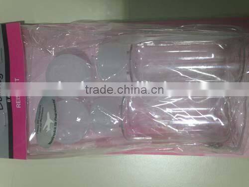 4pcs PET travel bottles set/cosmetic bottle , opp bag with header