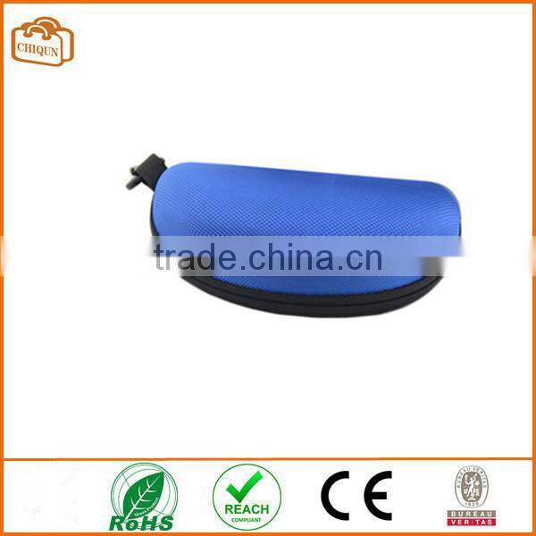 Portable Zip Sunglasses Box Spectacle Case Glasses Box with Hook,Blue