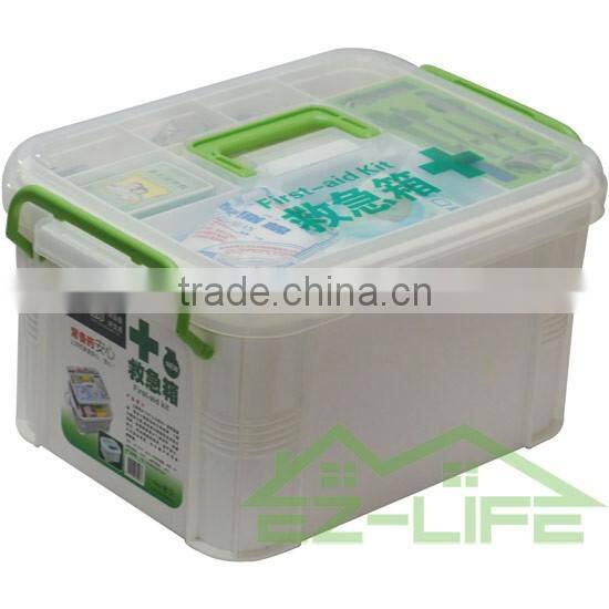 2016 hot sale plastic new design home colorful thicken stack-able first aid kit medical hard empty packaging storage box