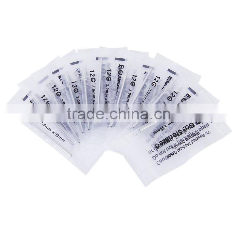 Surgical Steel Piercing Needles 12,14,16,18,20G For Navel Nose/Lip/Ears