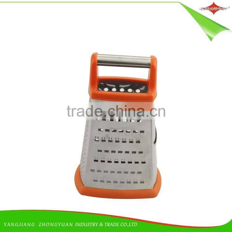 ZY-N5017 stainless steel kitchen utensil 4 side manual cheese vegetable Multiple grater with handle