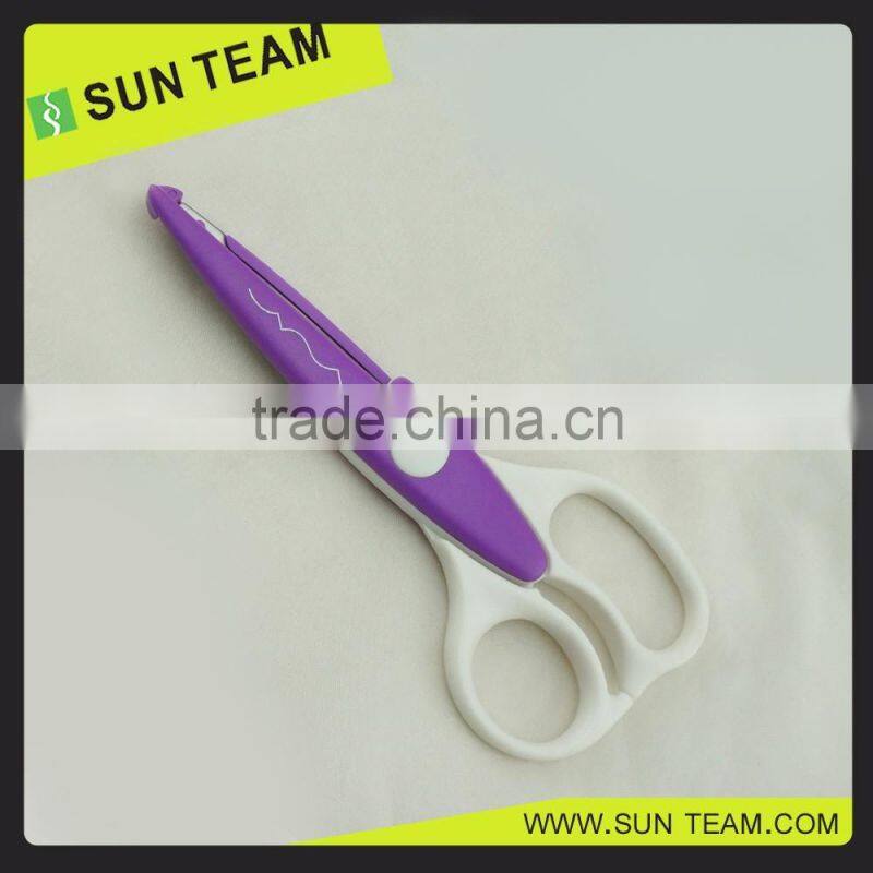2016 NEW wholesale colorful zig zag shaped craft scissor
