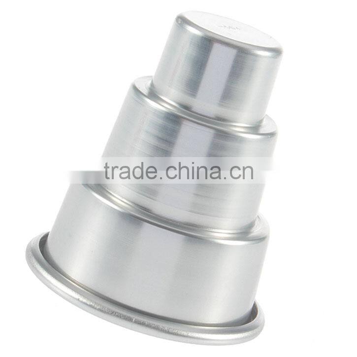 DIY Mini 3-Tier Cupcake Pudding Chocolate Cake Silicone Mold Baking Pan Mould Party Aluminium Cake Mold Metal Cake Mold