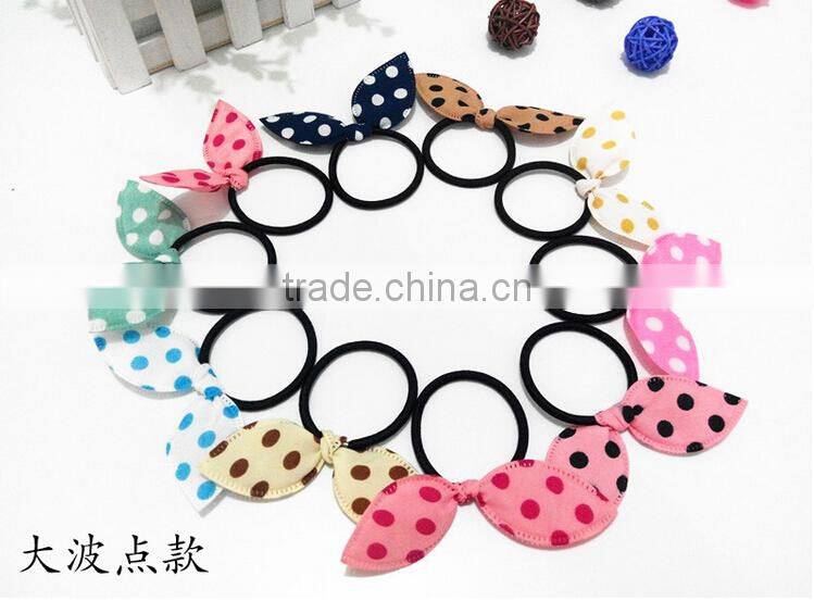 Rabbit ear hair ring kids bows hair ring hair accessories Factory wholesale