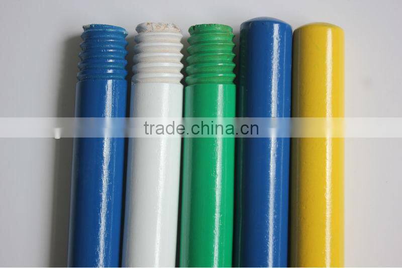 Color round Varnished wooden broom handle