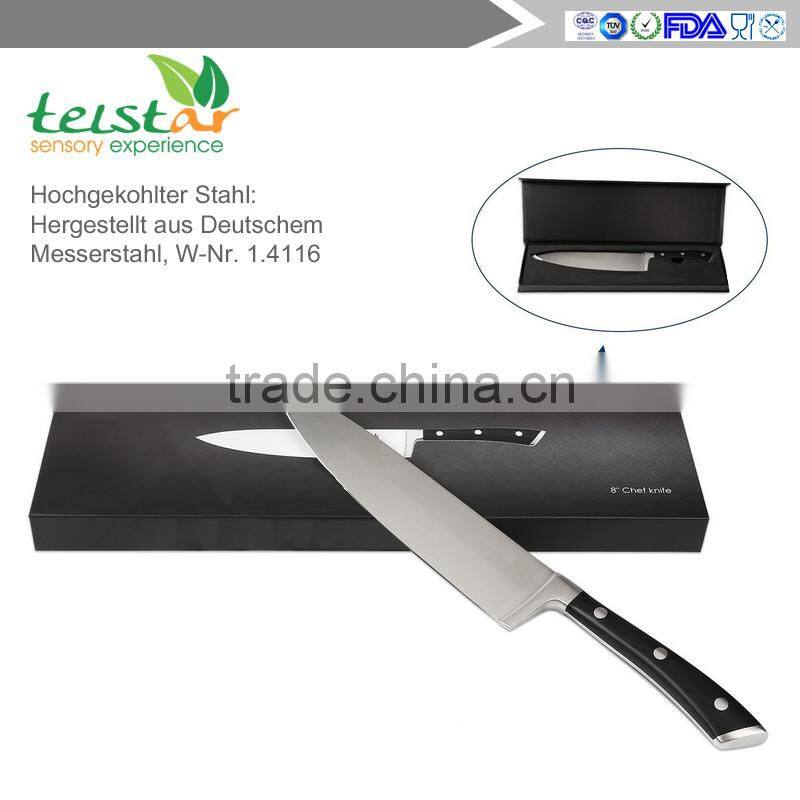 8 Inch Chef's Knife High carbon steel: Made of German brass, W-Nr. 1.4116