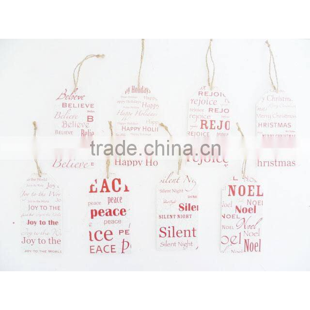 Chirstmas red sign white wooden wall plaque with sayings