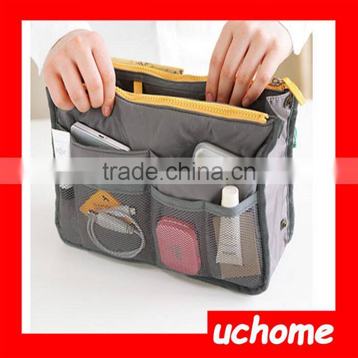 UCHOME Nylon Fabric Double Zipper Multifunctional Bag Organizer Cosmetic Bag