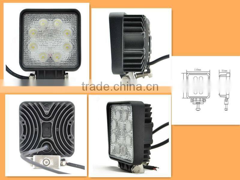 24W LED work light square truck light 12/24 volts DC
