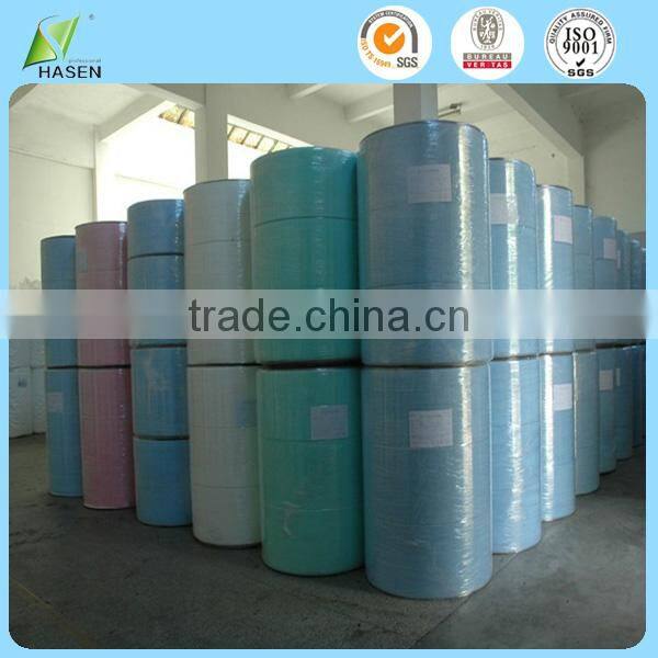 Woopulp nonwoven jumbo roll for baby wipe using