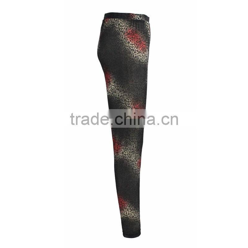 new arrival woman sexy tight leggging leopard print pattern slim fit smooth leg