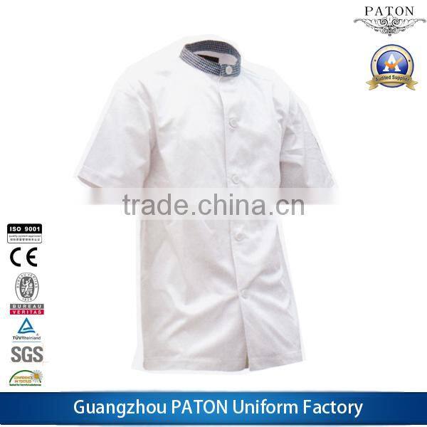 Traditional Chef Uniform for Men, Short Sleeve Chef Coat For Cook Ware