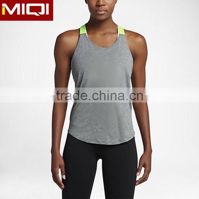 Cheap wholesale top quality women fitness tank top with unique design fitness tank top