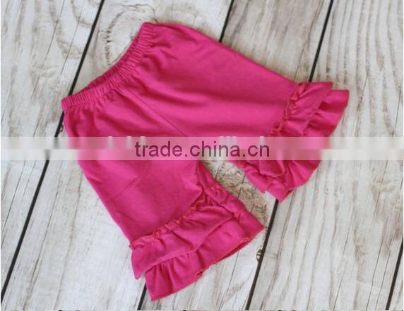 Soft cotton baby clothes girls shorts dresses summer double ruffle short pants for children