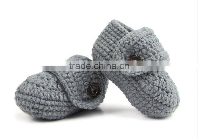 2015 new cute hand made baby shoes crochet baby walking shoes