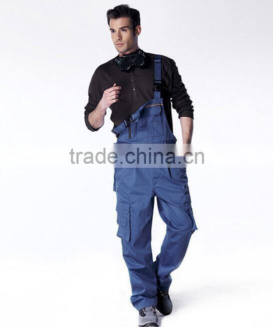 Juqian 2016 quality work garments classic breathable detachable cargo durable blue overall work pant