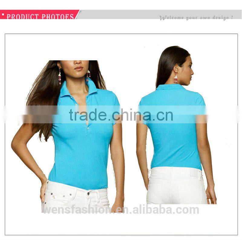 Plain fit mercerized summer cotton girls xx golf shirts