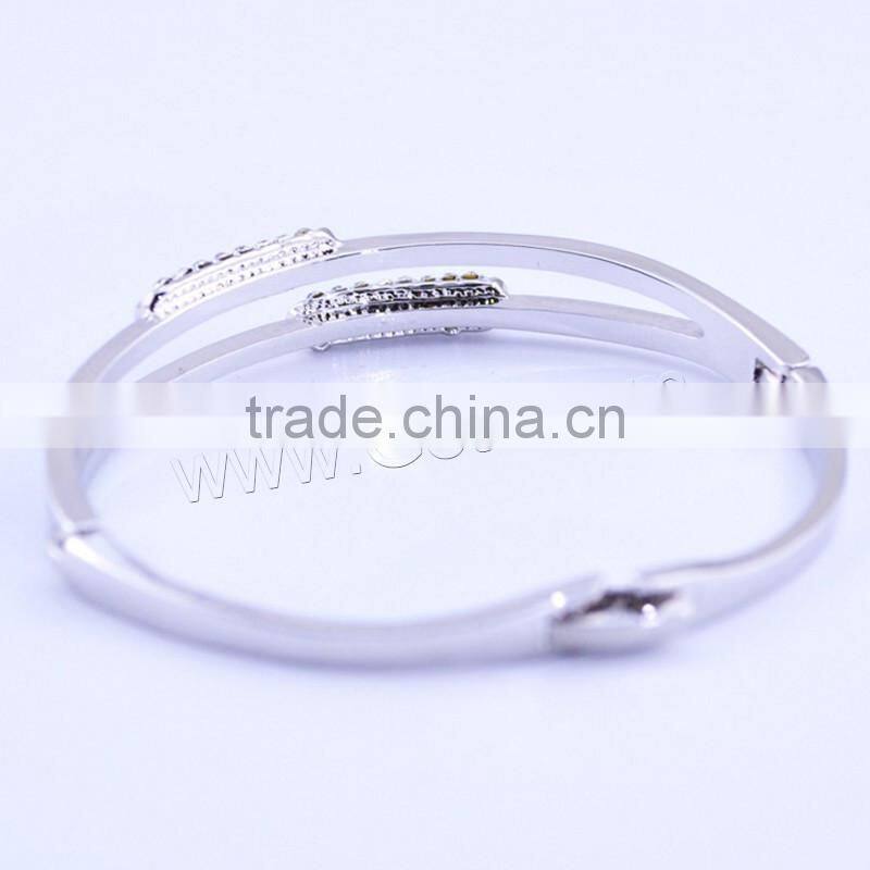 Rhinestone Zinc Alloy kara hair tie tiny bangle