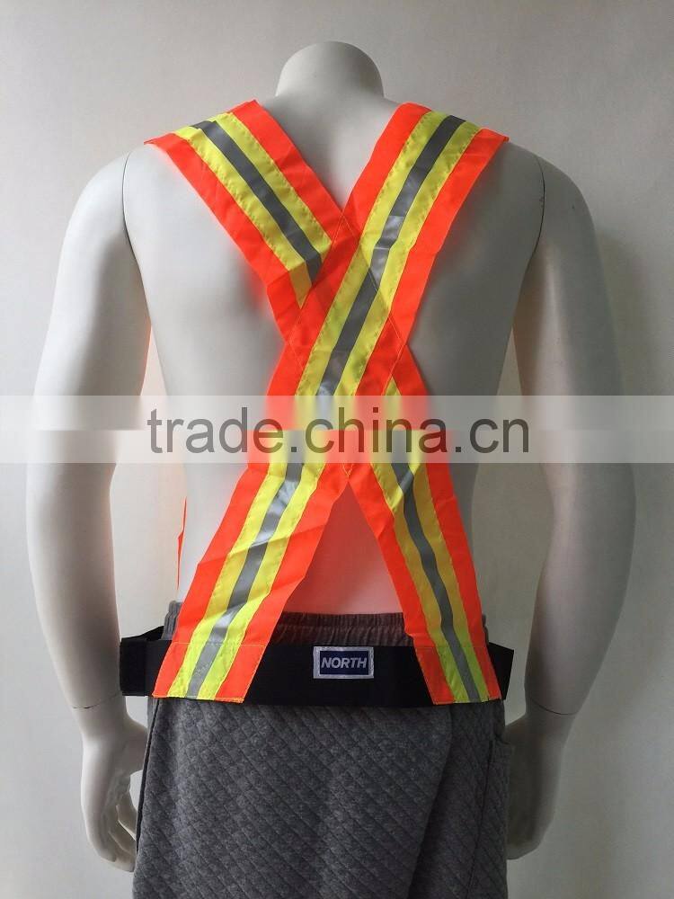 Nylon material reflective work safety man belt with contrast color