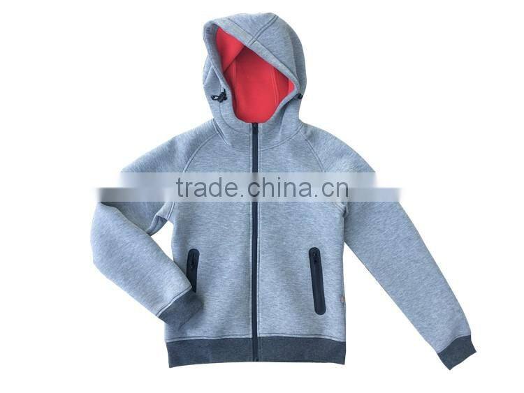 Softshell knitting hooded sport clothes for women Ladies woodland jacket