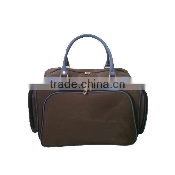 Best golf boston bag brown color polyester bag