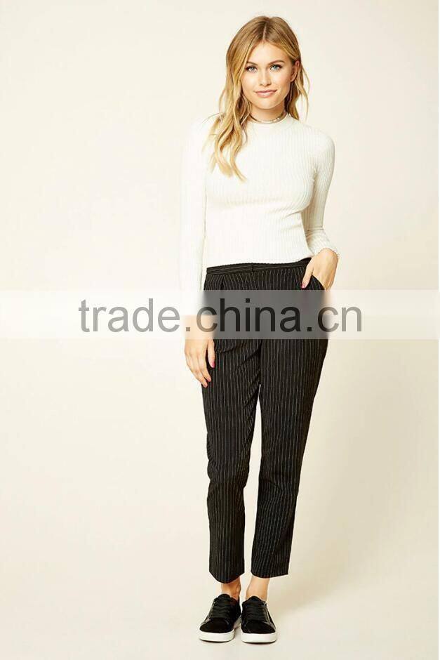 Alibaba wholesale stripe design oem service formal custom long ladies pant suits