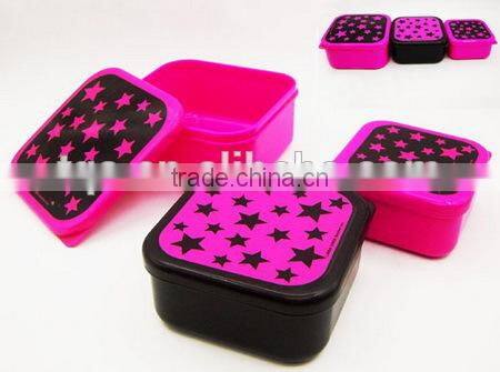 3PCS Square Lunchbox bento box set /storage box
